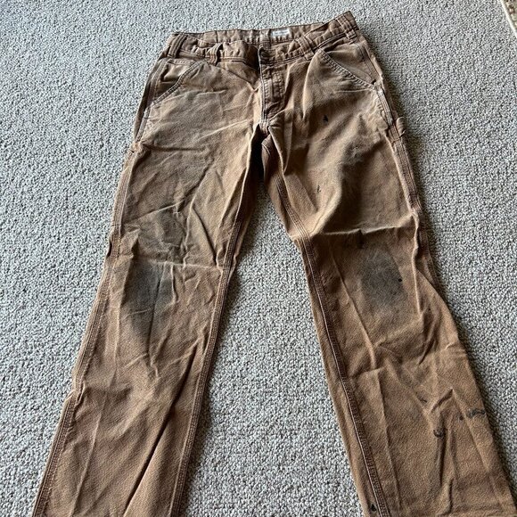 Carhartt Men's Relaxed Fit Duck Utility Work Pant 32x30 – Brown, Distressed - Picture 1 of 10